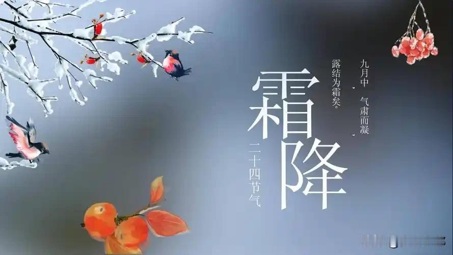 “上午霜降冻死牛，下午霜降穿单衣”，今年霜降在几点？有啥说法霜降水返壑，风