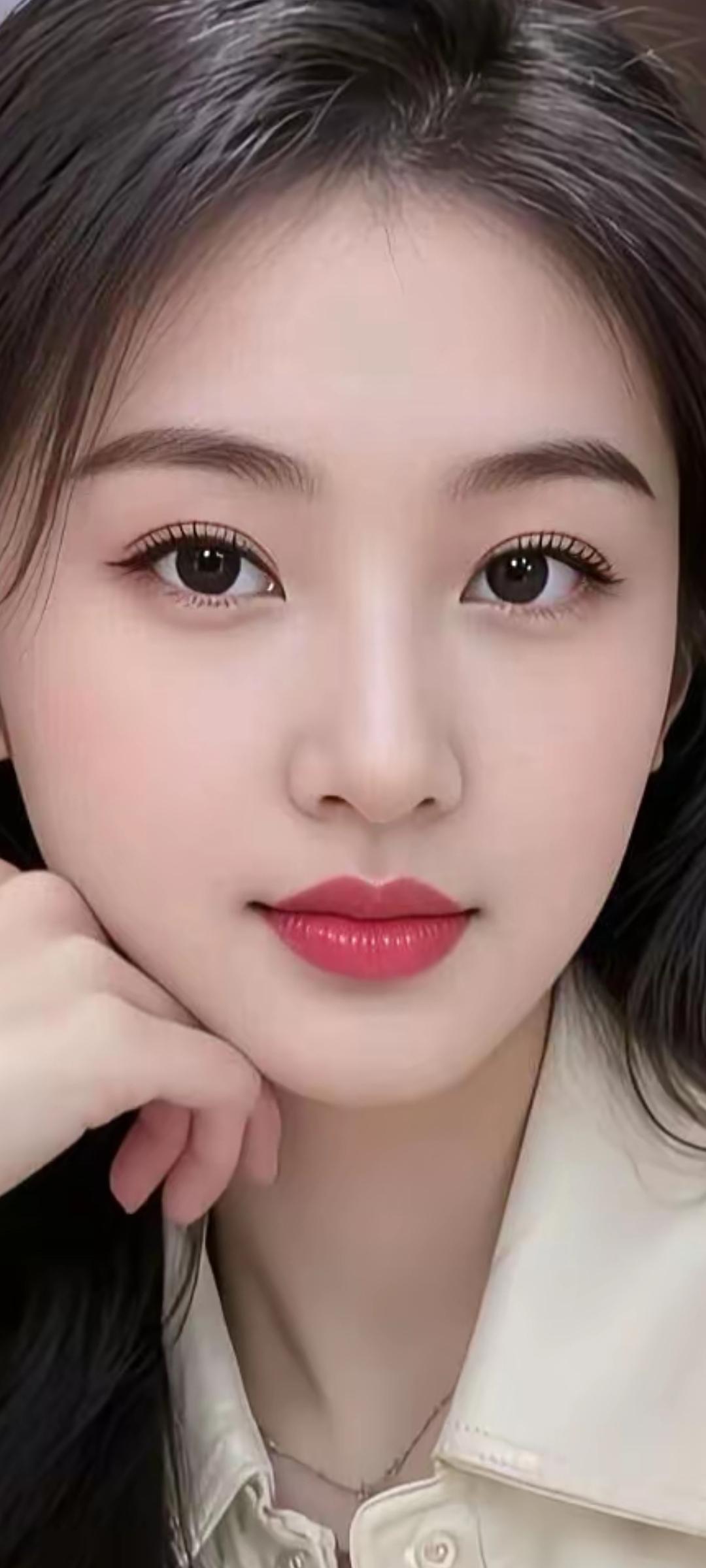 温柔甜美的少女，红唇轻启，散发迷人魅力！💄💕