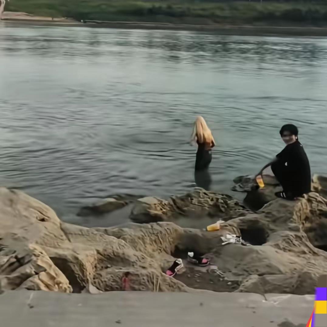 贵港大东码头惊险一幕！三个女孩的操作，让人又气又无奈三人相约去贵港大东码头