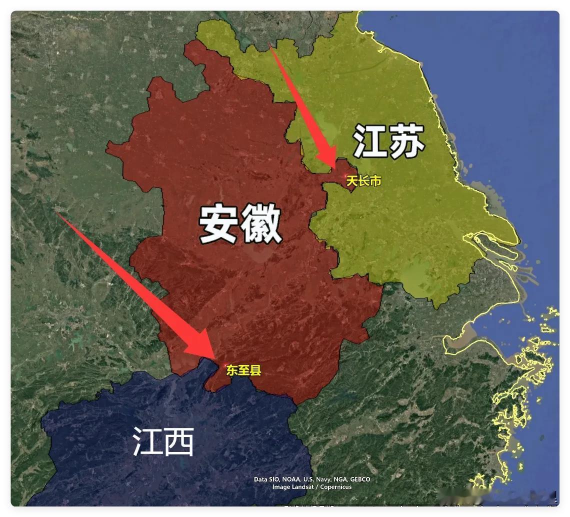 原来安徽有一个拳头深入了江苏，有一个脚丫踢向了江西！摊开中国地图，你会被安徽的