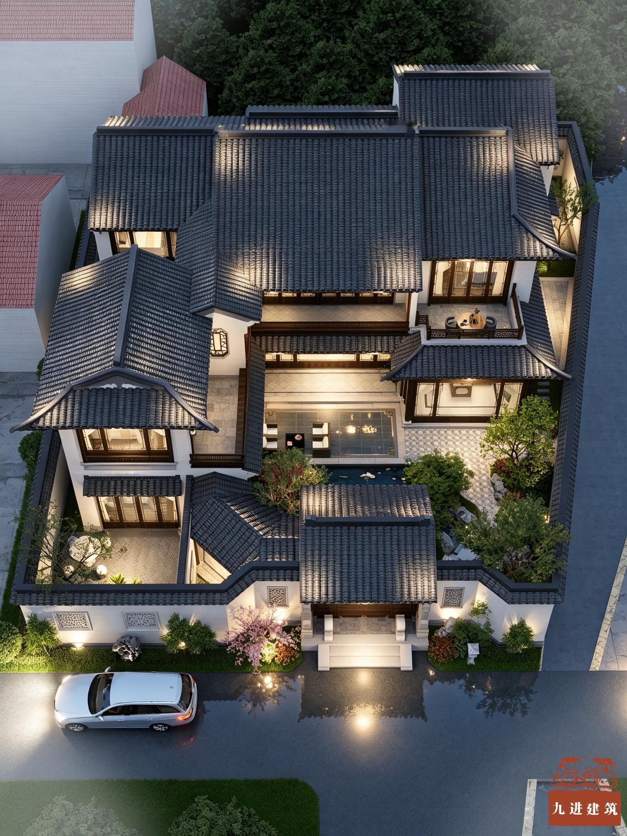 农村生活乡村别墅自建房乡村守护人老家