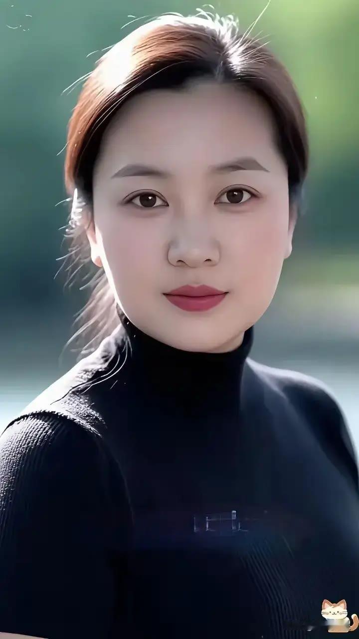 优雅黑衣，气质如兰，静谧时光里的温柔微笑。