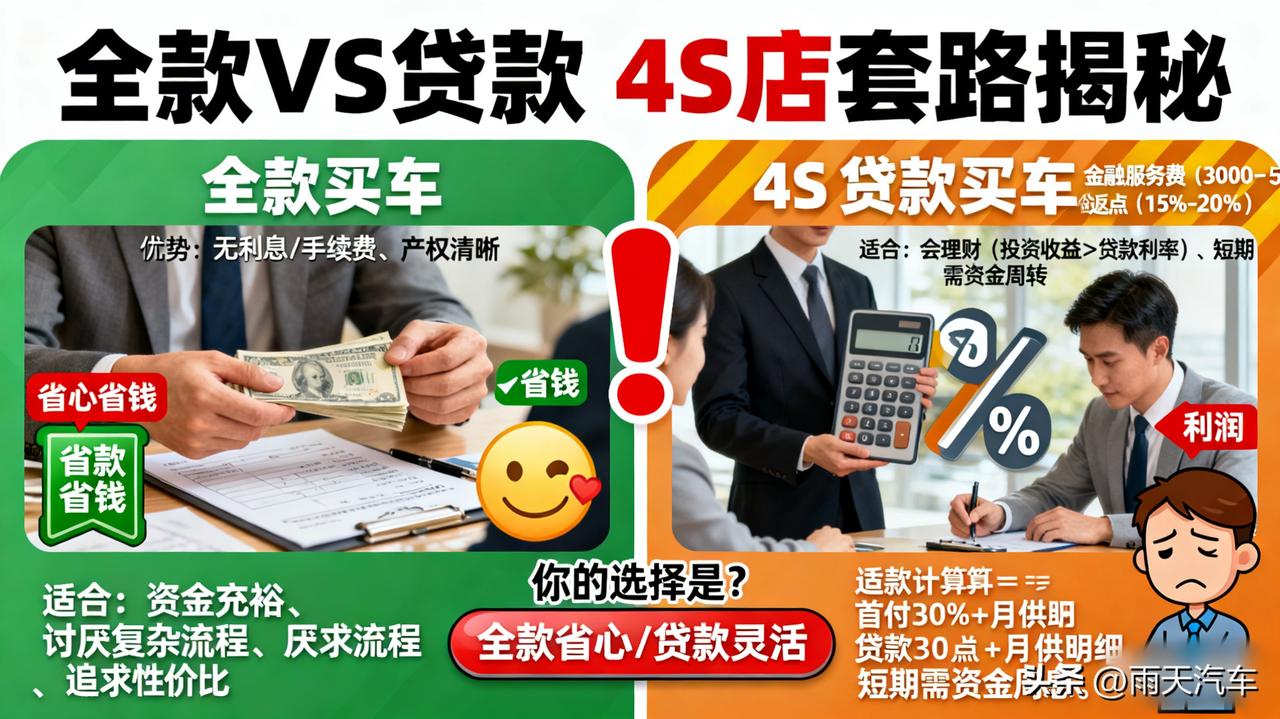 全款和贷款买车，4S店更推荐哪个？原因很现实！销售为啥拼命劝你贷款？因为金融
