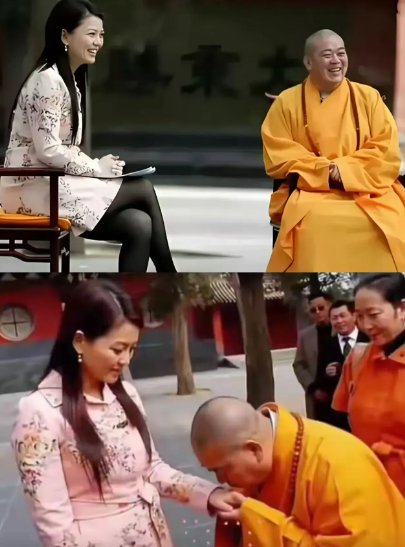 当年同样是去拜访释大师，于荣光的待遇和李湘相比，差的可不是一星半点32岁的李湘