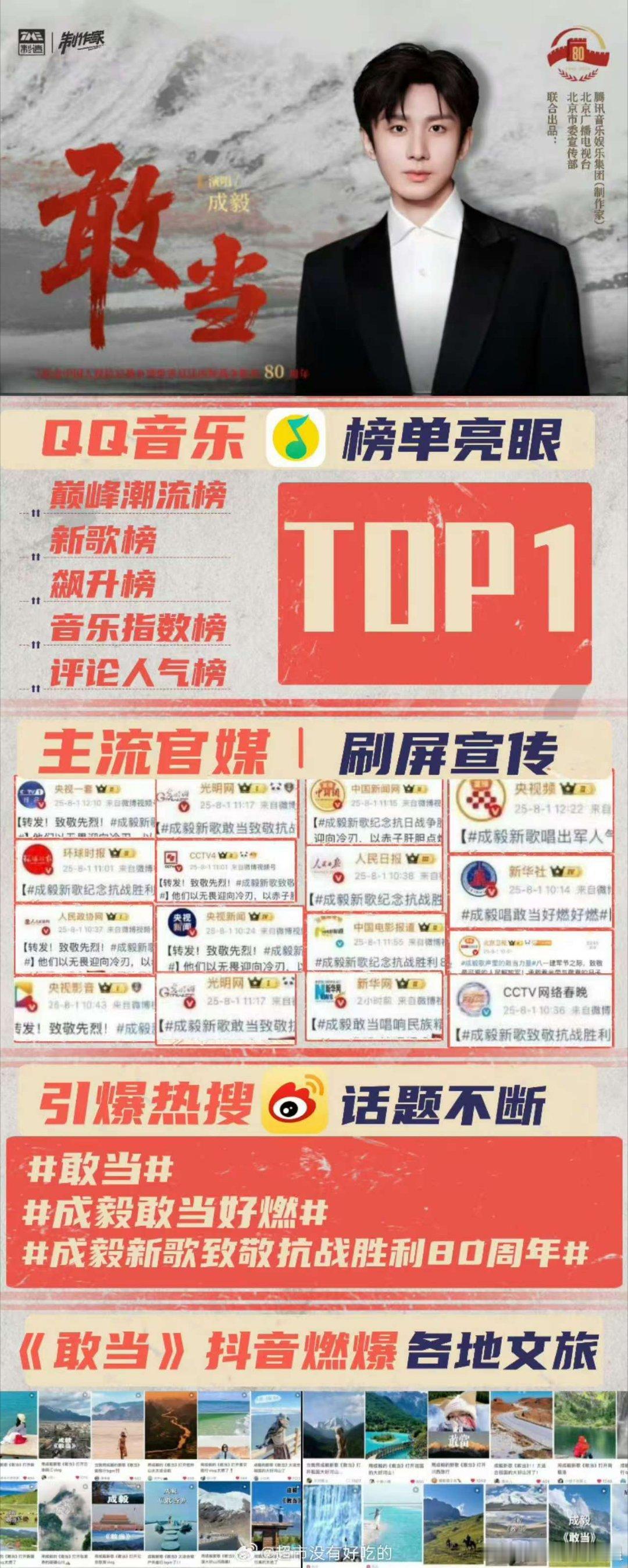 成毅新歌敢当战报成毅敢当战报成毅敢当战报，厉害啊，蛙趣​​​