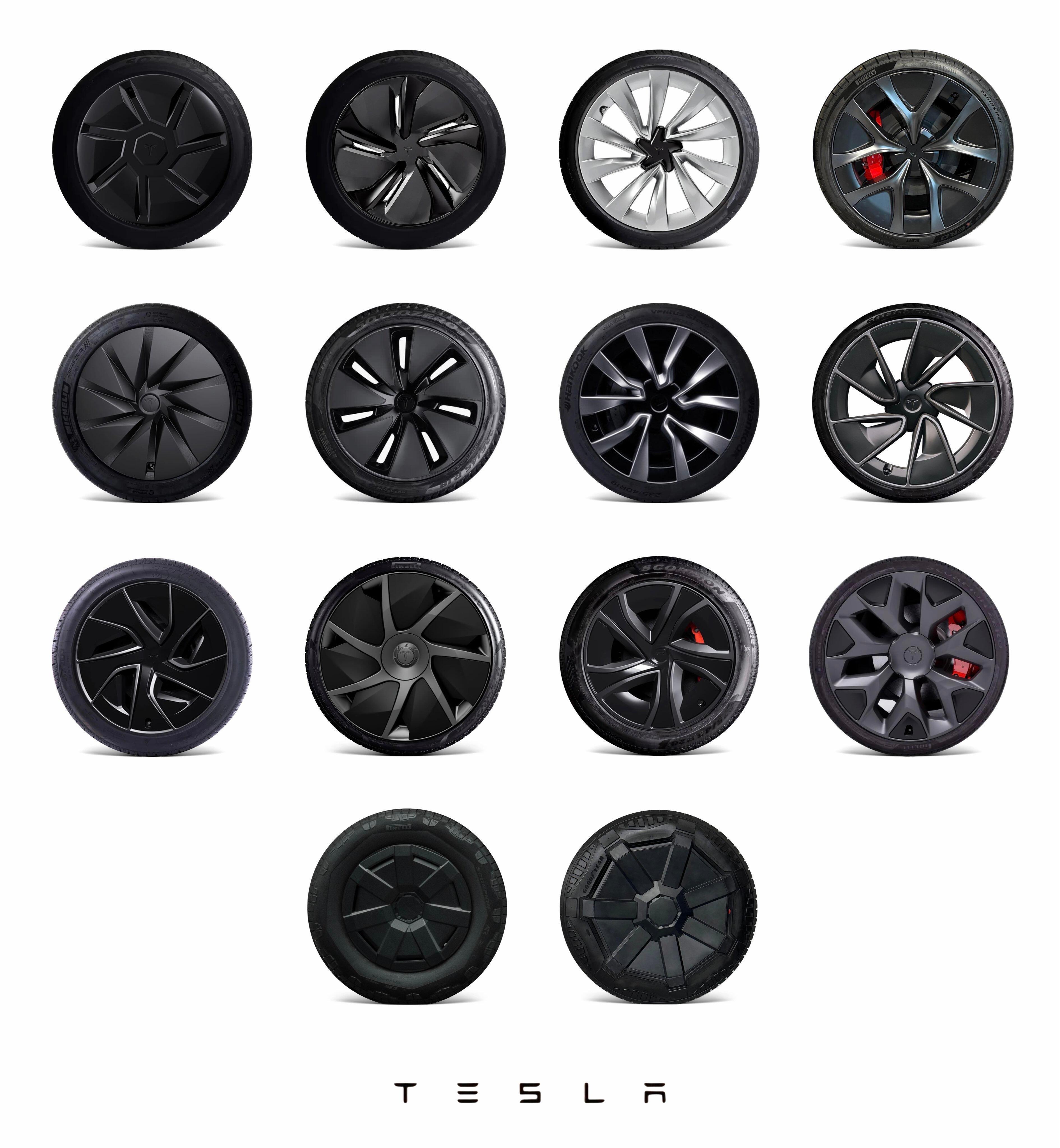 特斯拉轮毂你最喜欢哪个？​​​