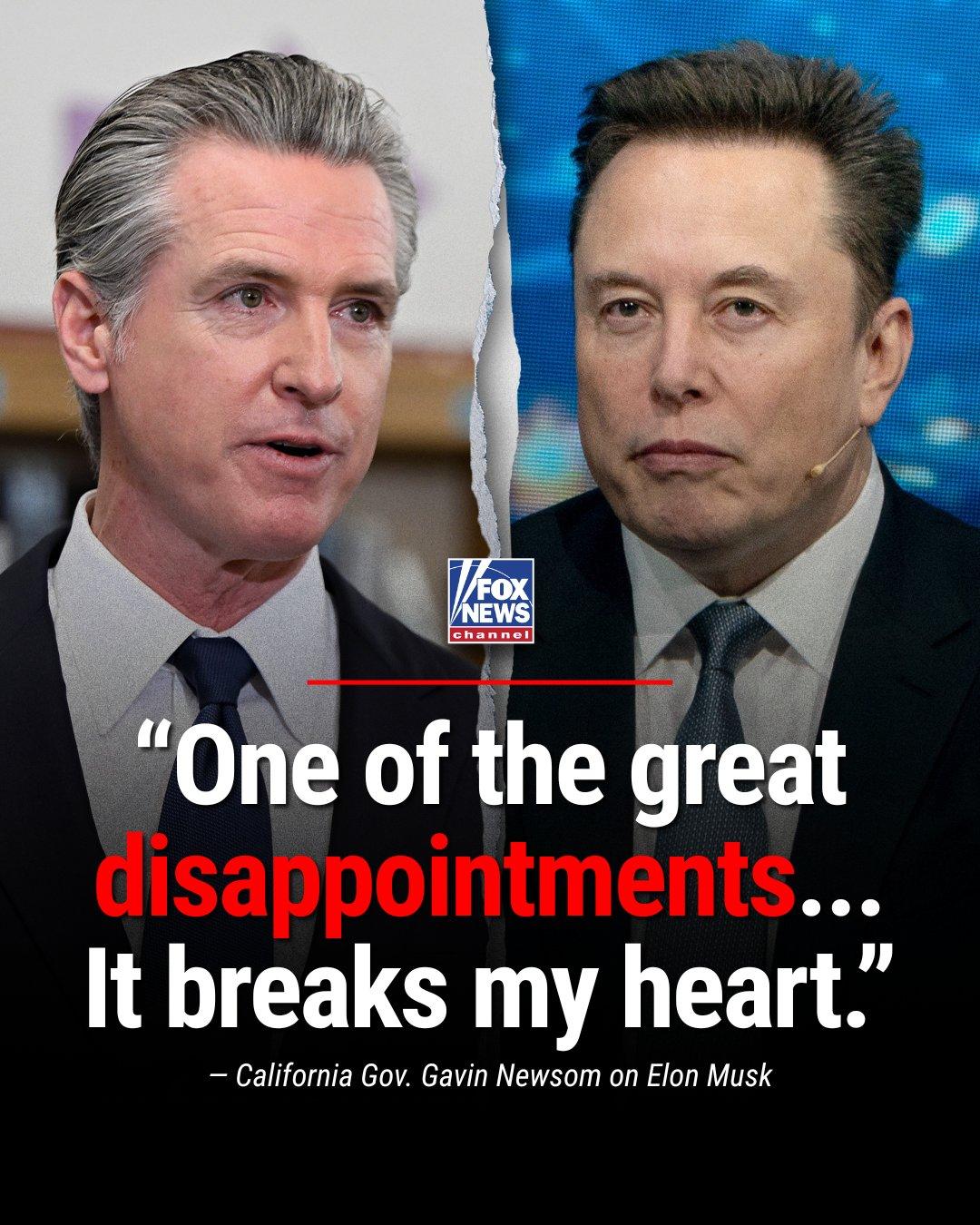 福克斯新闻今晚（3月30日晚）写道：“‘太令人心碎了’：加州州长加文·纽森抨击埃