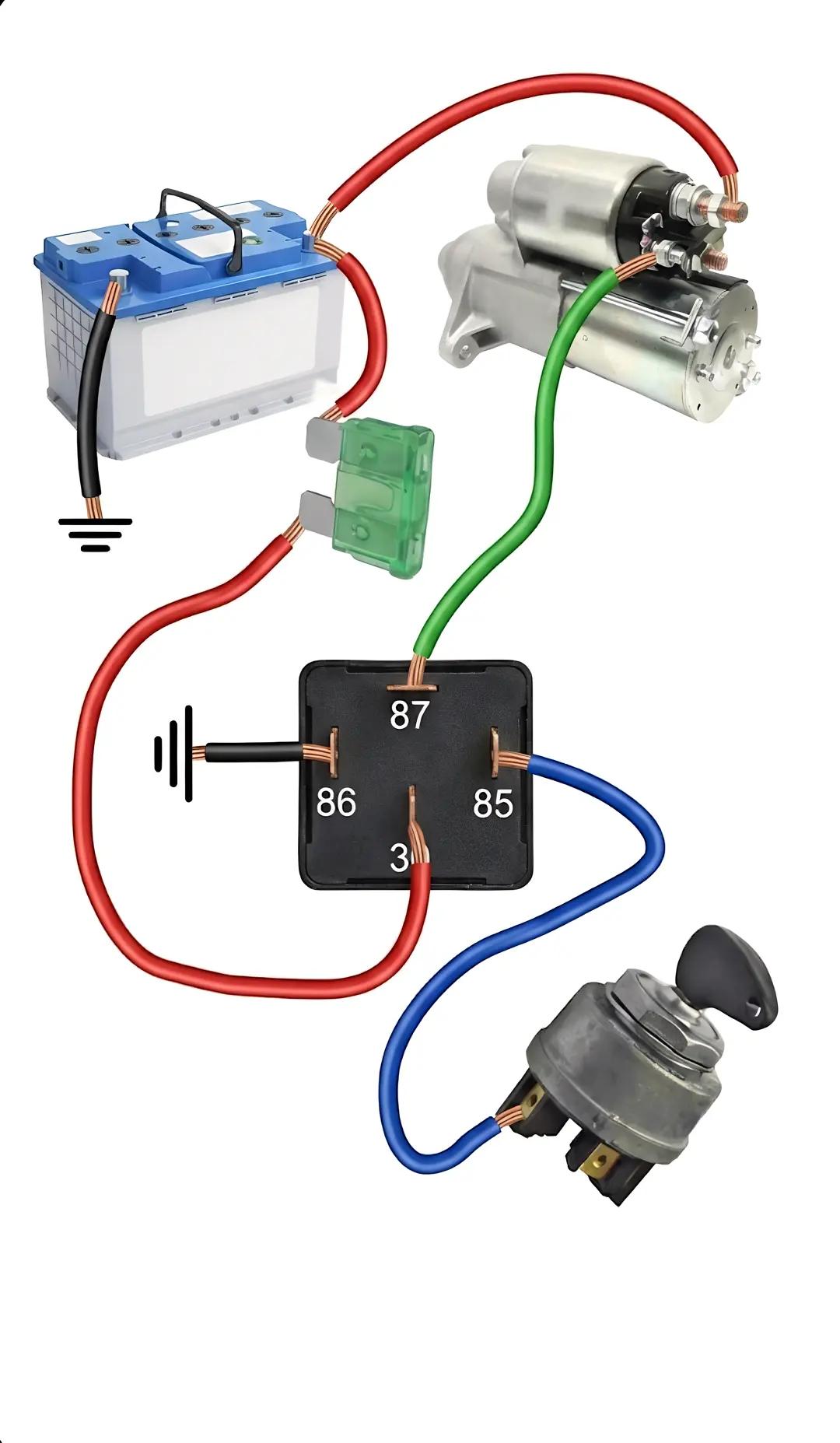 🚗车打不着火？1分钟看懂启动机接线图！👇先别急着叫拖车！先检查这个