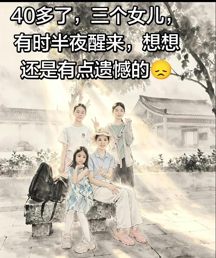 我家三个女儿，老公没心没肺的毫不在意。我时常觉得有点遗憾，我还想继续生，但老公搞