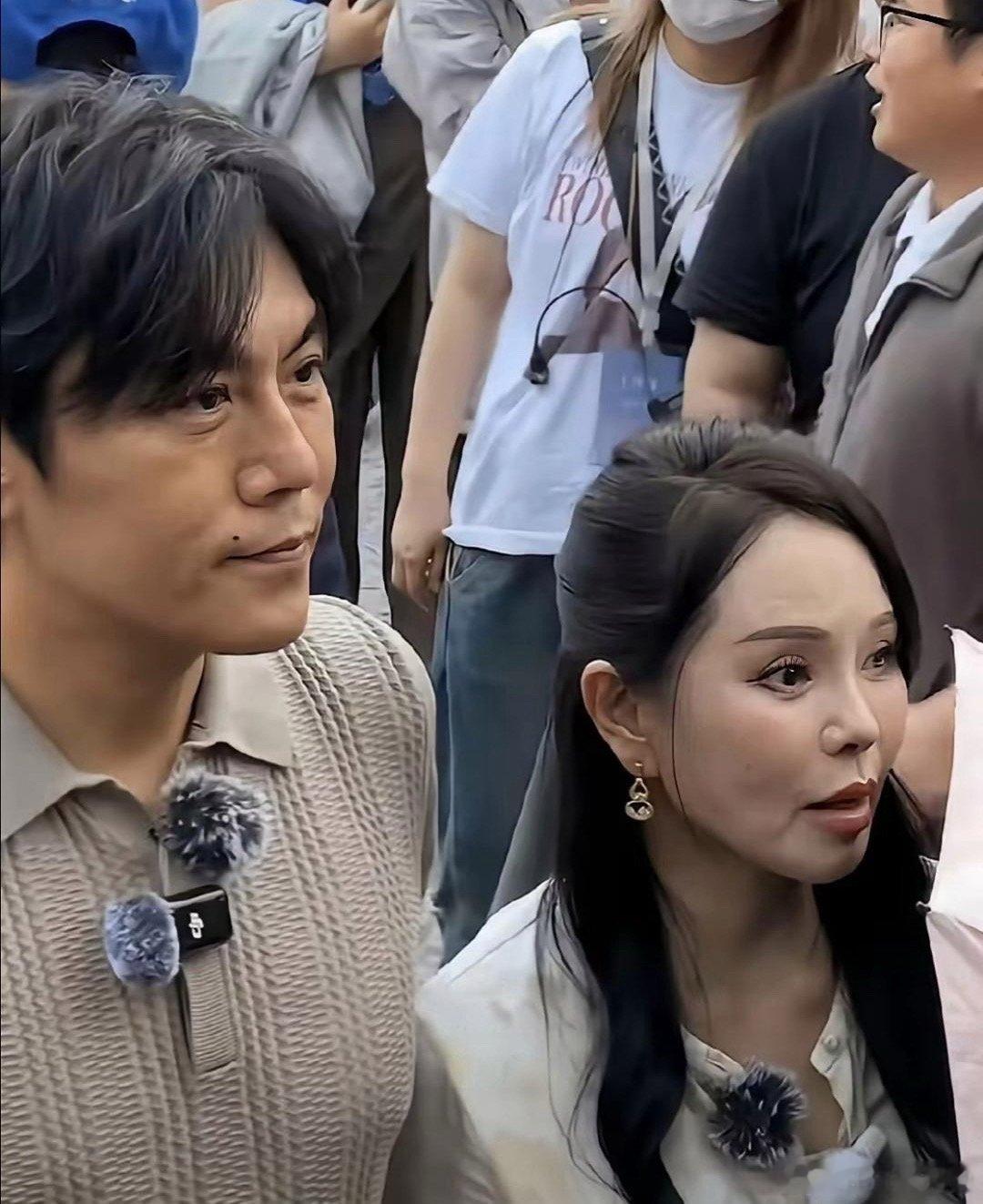 伊能静和秦昊无美颜淡妆生图！