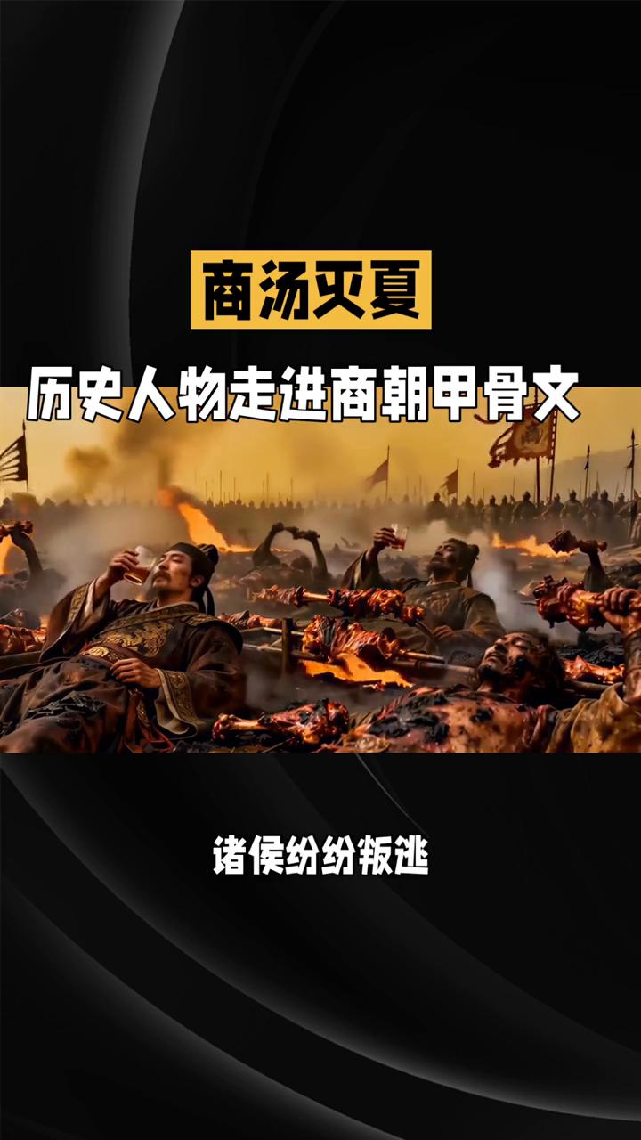 商汤灭夏，历史人物走进商朝甲骨文。三千六百年前，河南封丘旷野上的一场大战竟掀翻