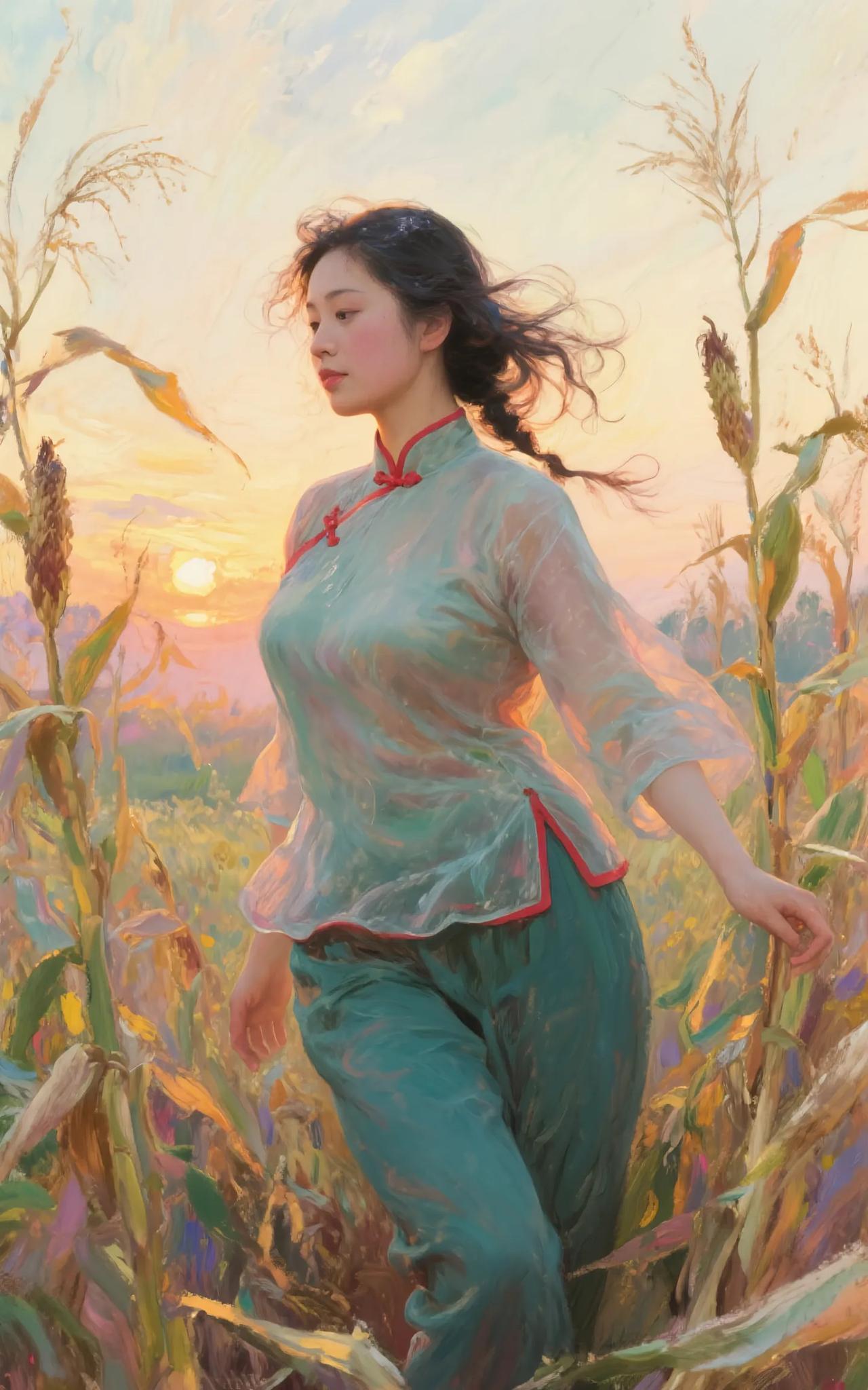 《多情的土地》暮色漫过青纱帐风掀动衣角像你轻唤我乳名炊烟正从远处的村落爬