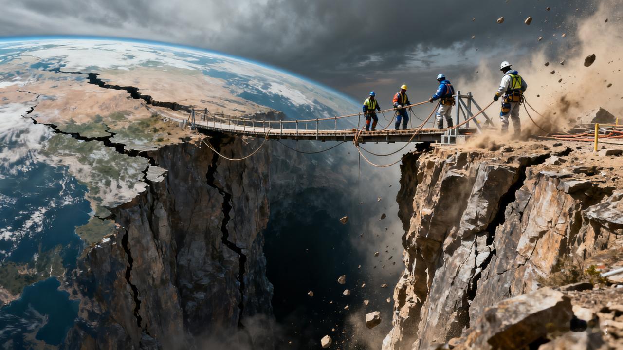 在地球裂缝上修桥有多难在贵州那“地球裂缝”上修桥是啥概念？那花江大峡谷，两边