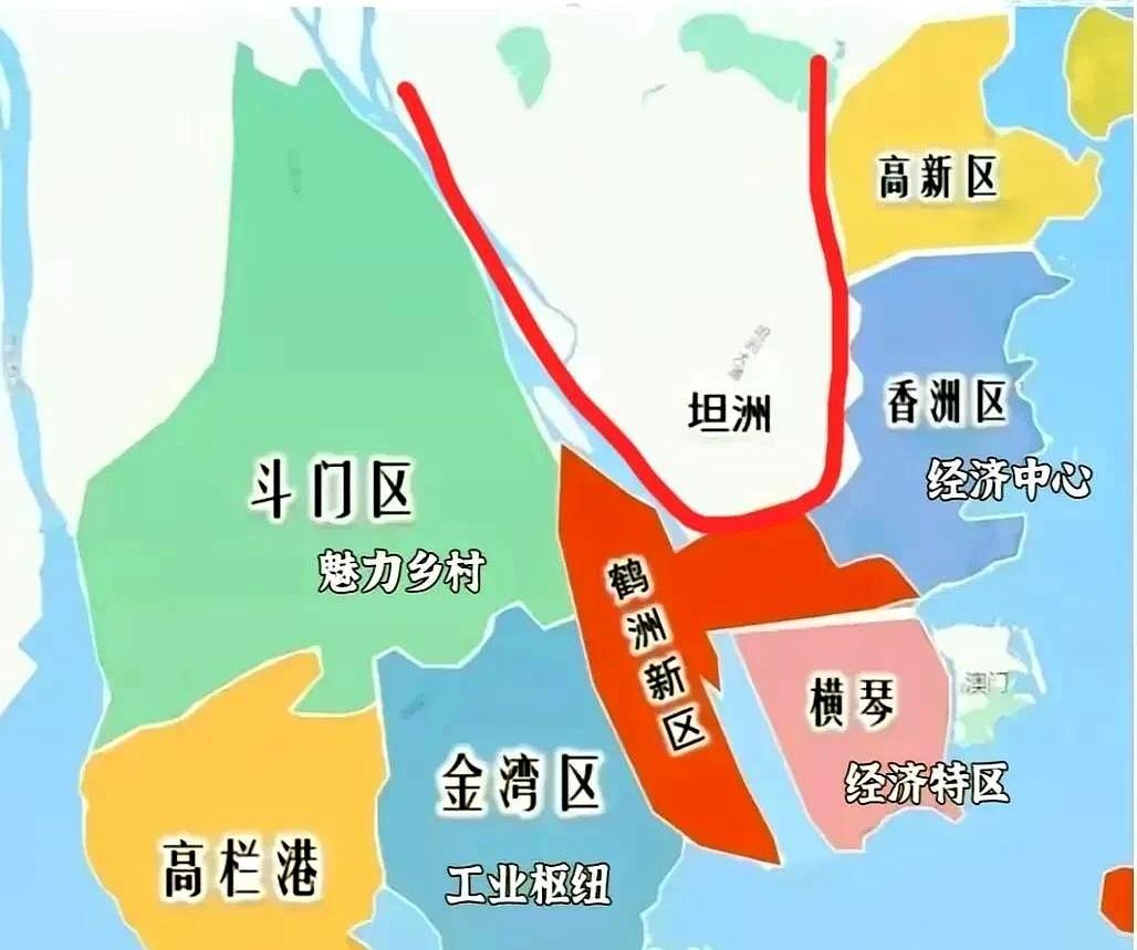凤岗像一把尖刀一样插在了深圳身上，坦洲同样像一把尖刀一样扎在了珠海的心脏上！有