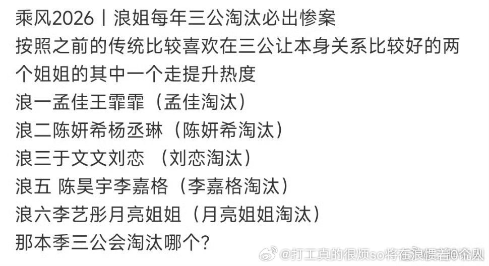 刘恋只呆到三公吗？感觉提升还挺多的.陈瑶有点人气基础，肯定是张月的垫子但不至于三
