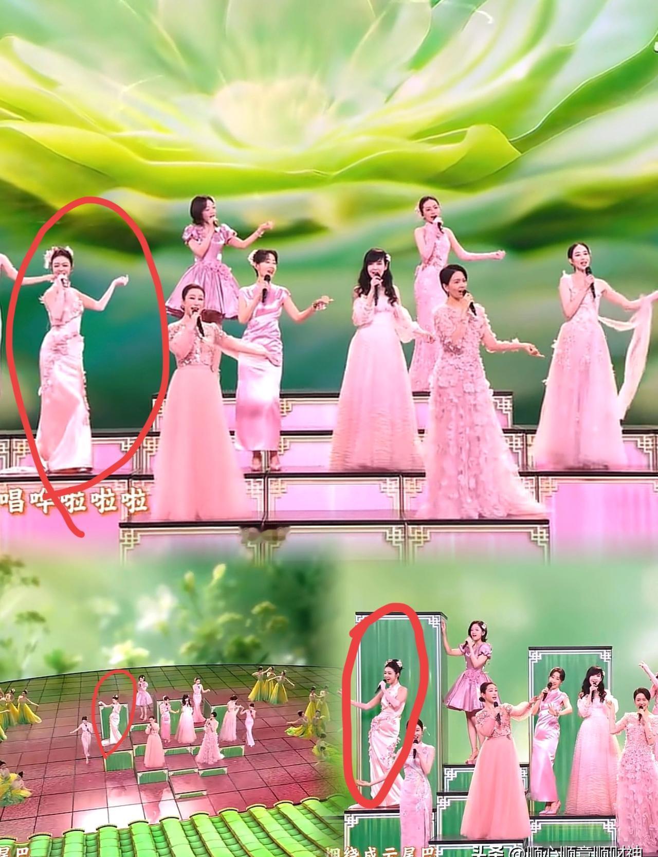 别再傻站着了，你以为的大场面，其实是个人秀的舞台。跨年晚会上，一群女明星合唱《