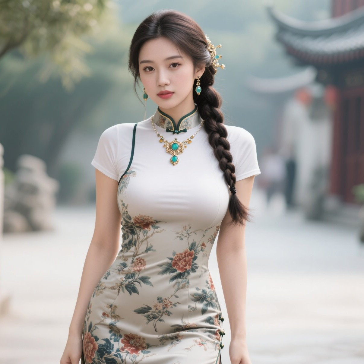 玲珑少妇旗袍媚，珠圆玉润最珍贵