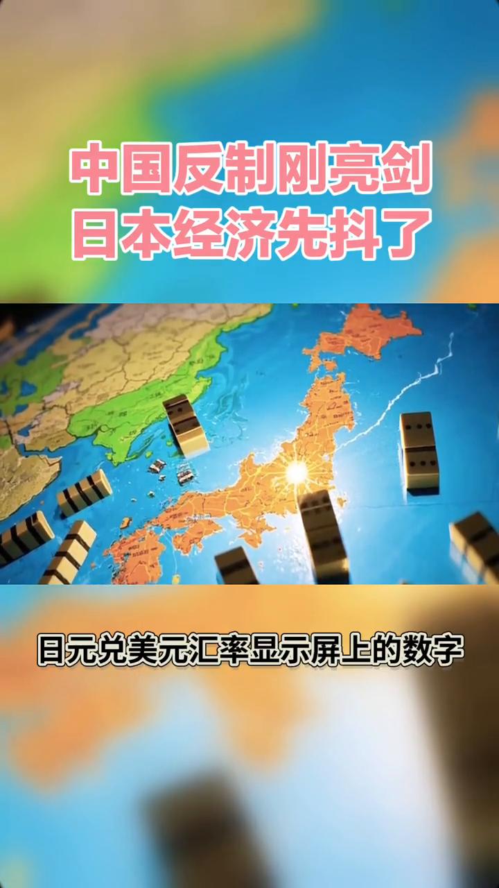 中国反制刚亮剑，日本经济先抖了。东京外汇交易中心日元兑美元汇率显示屏上的数字正