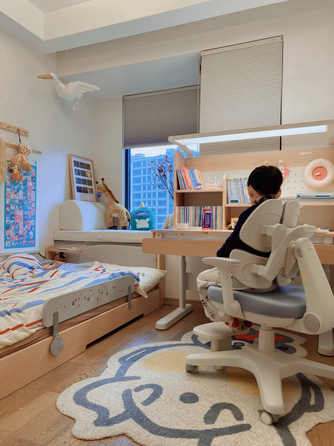 8m²半包围儿童房👉娃的顶配学习区📖