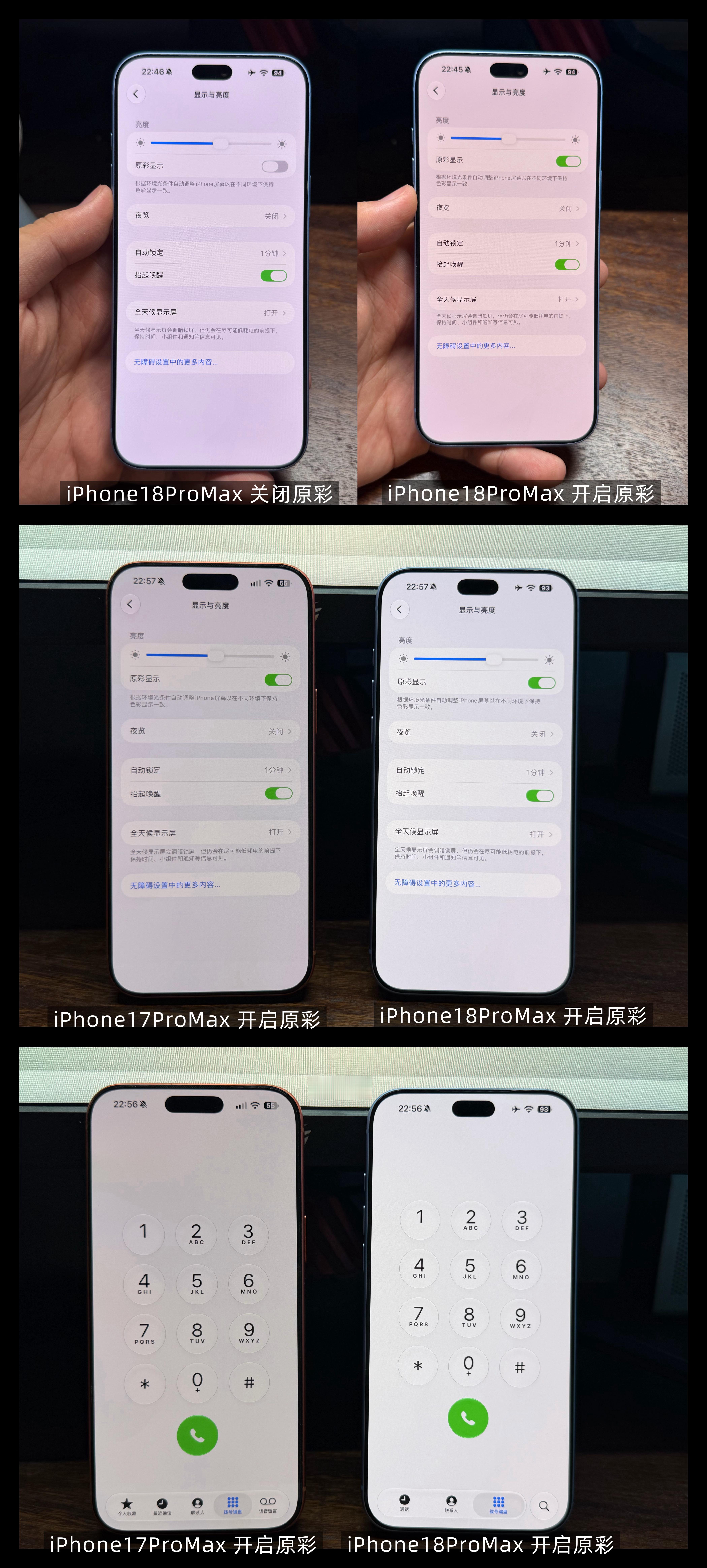 iPhone18Pro系列的屏幕是不是都是冷色系了？iPhone18Pro