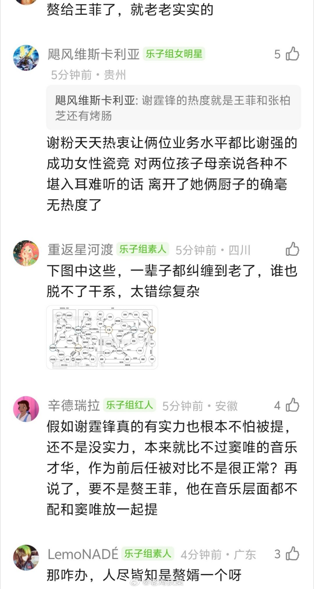 谢霆锋粉丝罕见发文称：歌手离了谢霆锋就没有热度了，疑似不满歌手牵扯到谢霆锋，认为