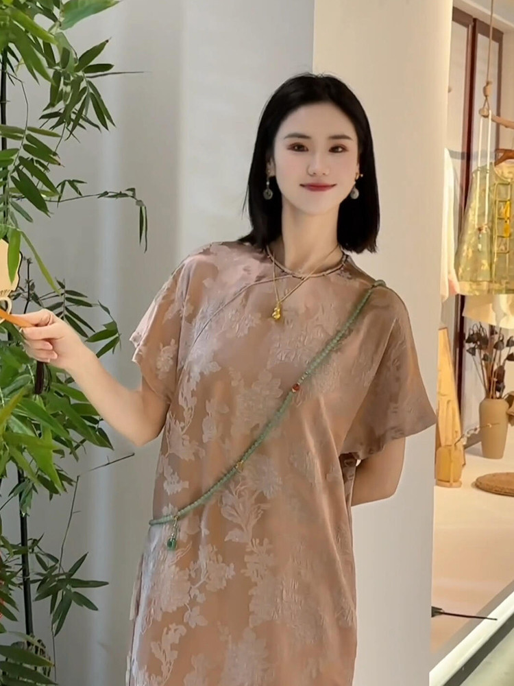 夏季新中式中国风端庄大气设计感减龄女装改良旗袍连衣裙2025新款