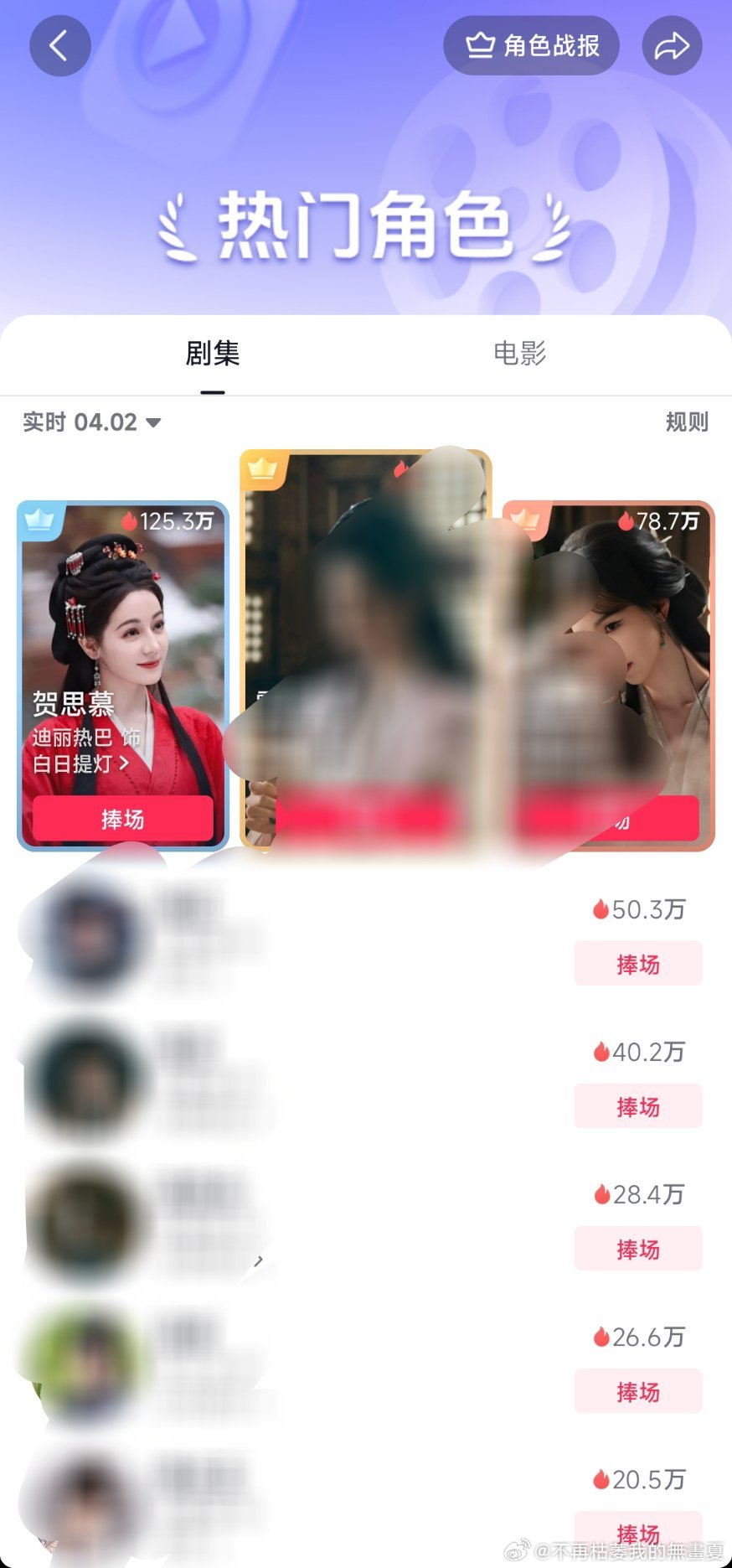 🫘角色榜所有人都来做‼️12点前稳住第一好吗？看到的都去摇人‼️万灵之主贺思慕