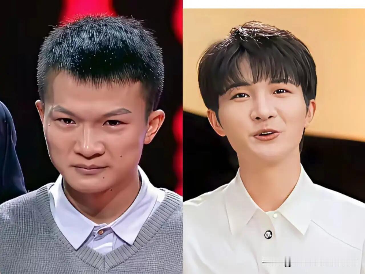 周深出道前后的颜值对比，他以前长得多好看的，明明可以靠实力，怎么非得去拼颜值呢，