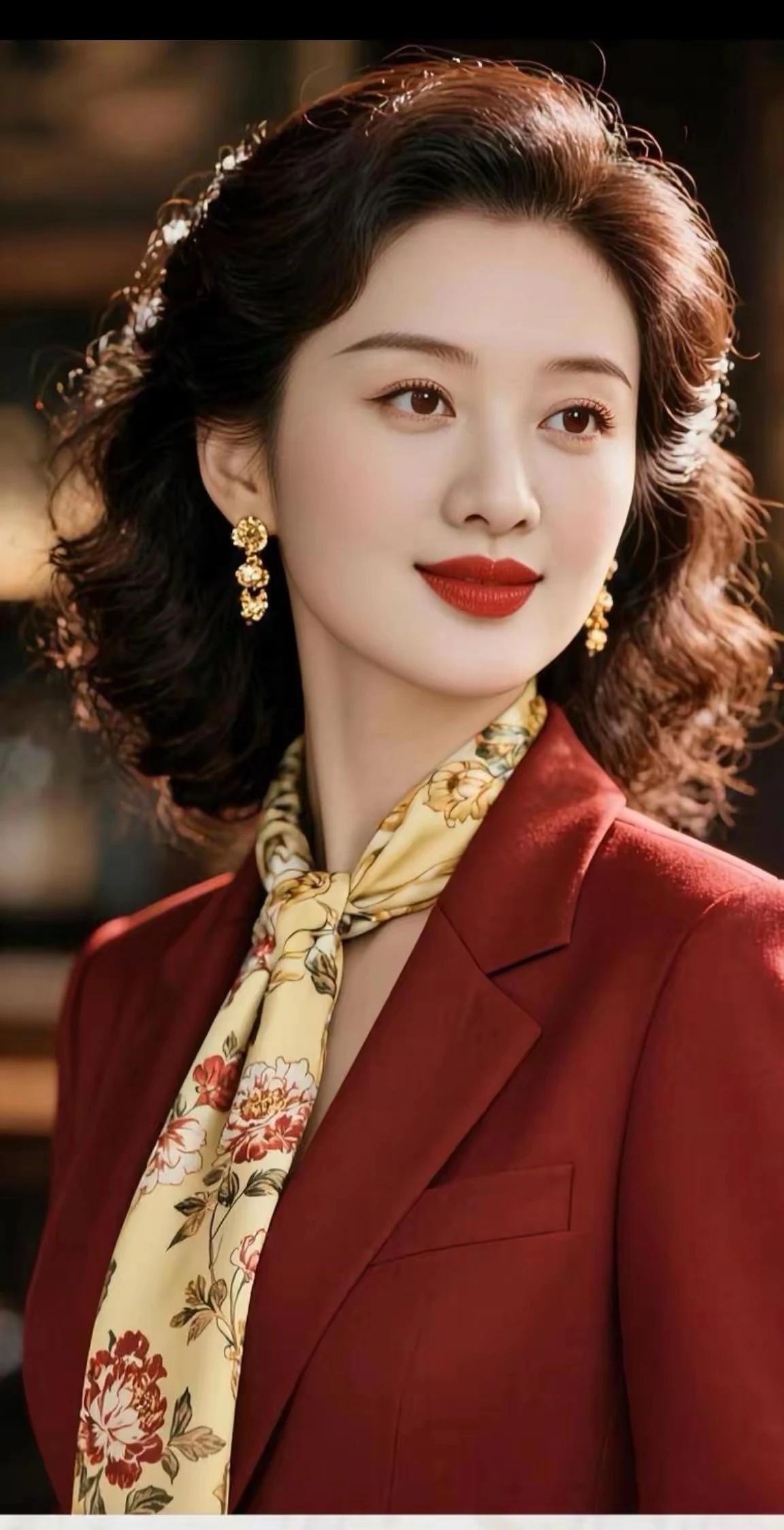 雍容华贵，千娇百媚。艳若桃花，仪态万方酒红佳人，白领丽人晚风金饰，复古画报