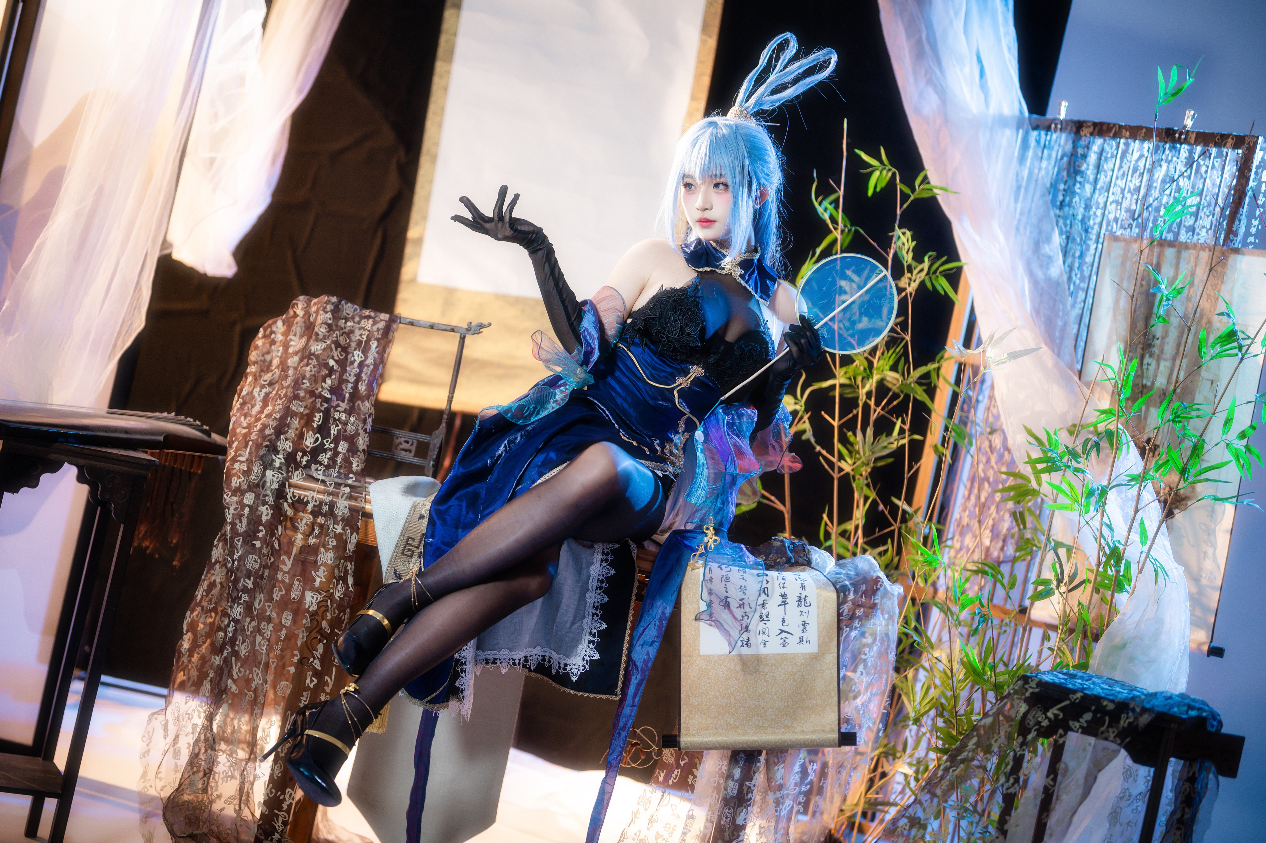 碧蓝航线新泽西cosplay月下起舞你在看我吗，Honey～💗CN：老子摄影