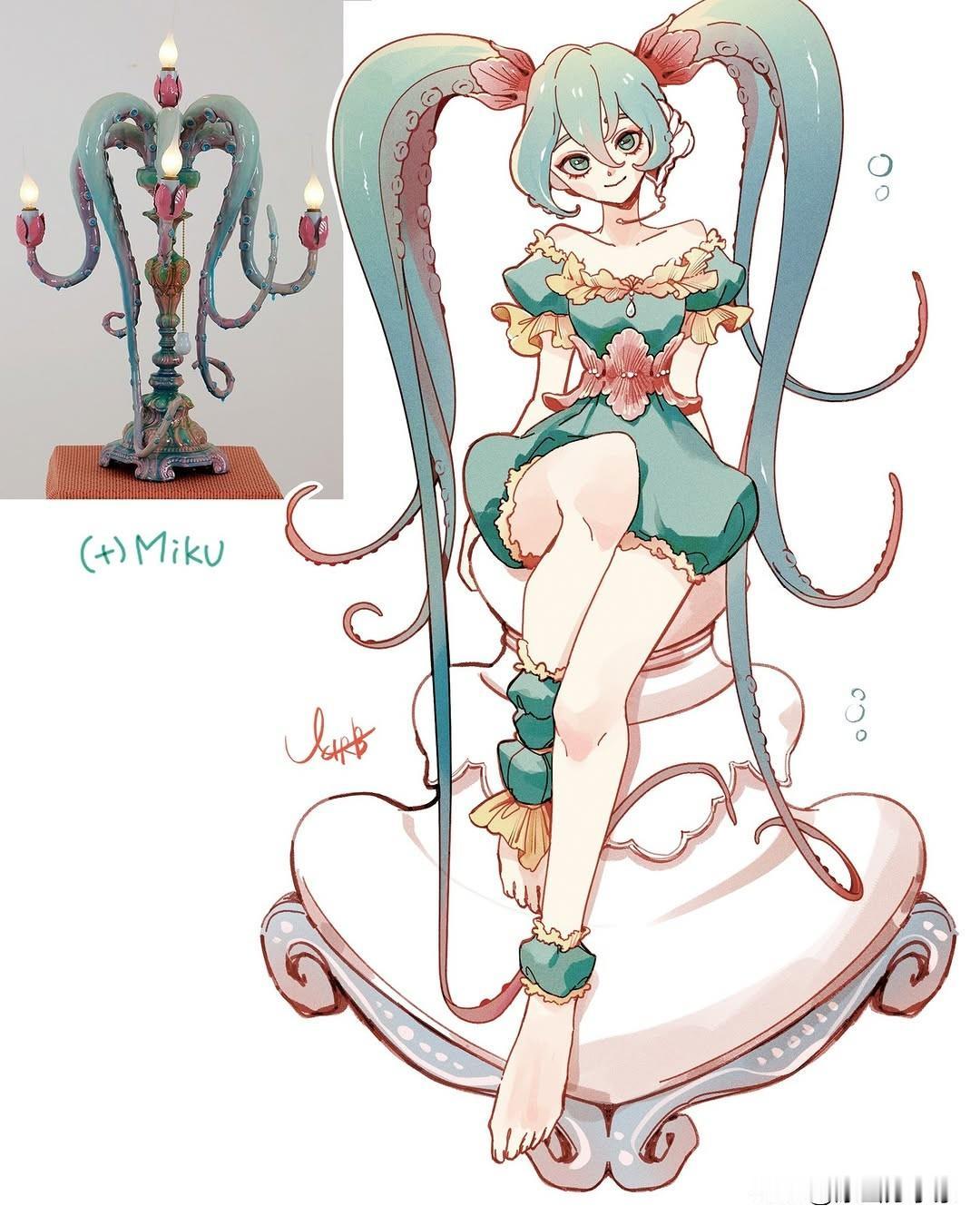 万物拟人化插画一组画师leirb动漫二次元原画分享家插画卡通动画