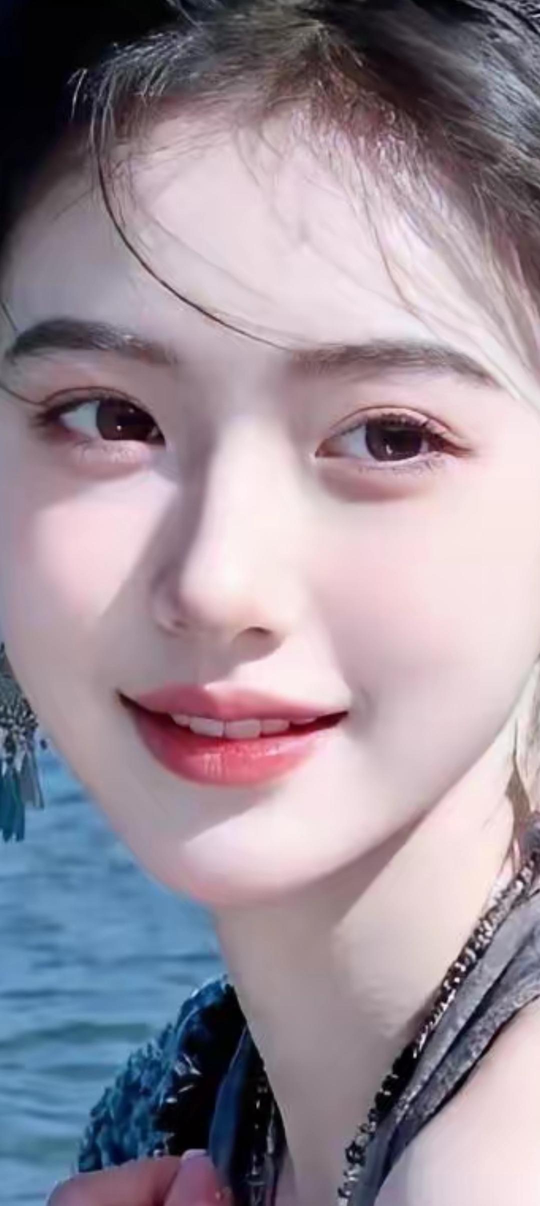 阳光下的微笑，温柔如水，美得令人窒息。