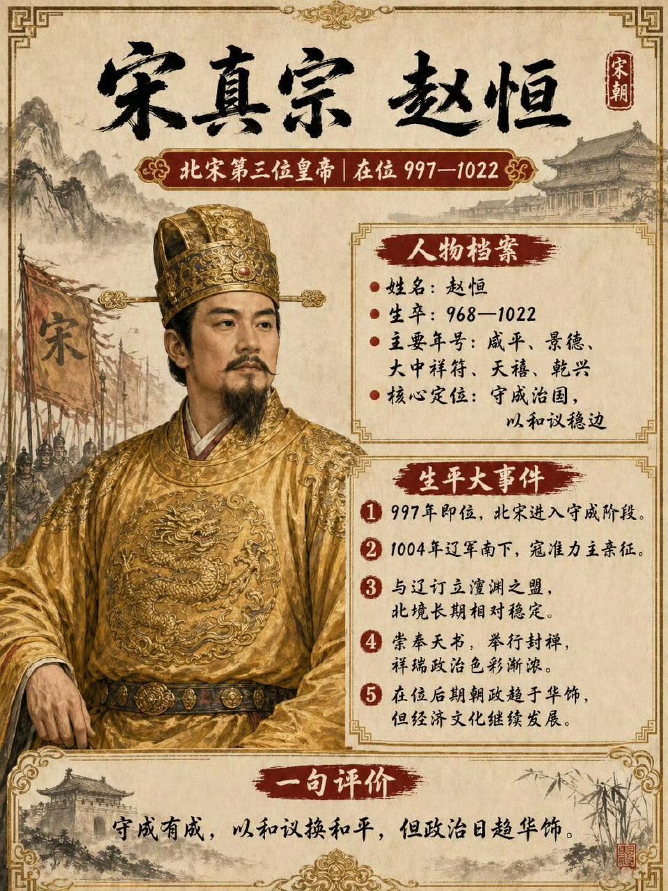 北宋人物志之北宋九帝。
