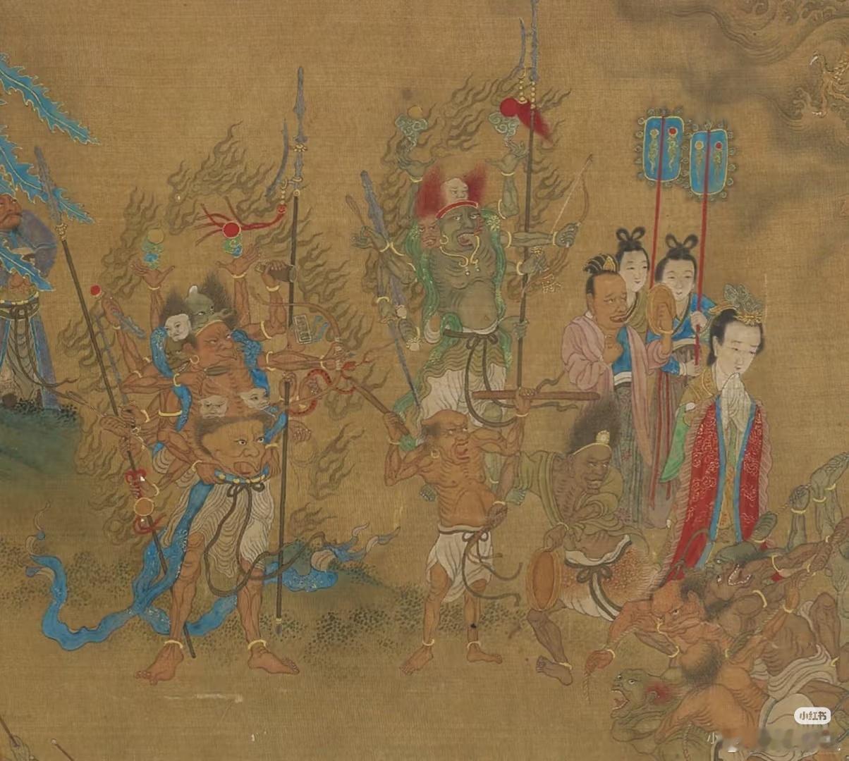 这真不是ai生成的，这就是老辈子画的。明代“吴门四家”之一仇英的《揭钵图卷》，是