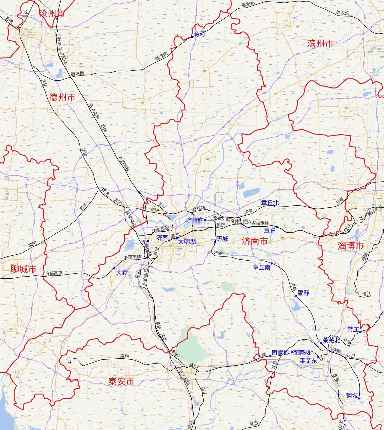 山东省济南市铁路及客运站分布图根据铁路12306数据，山东省济南市目前有以下1
