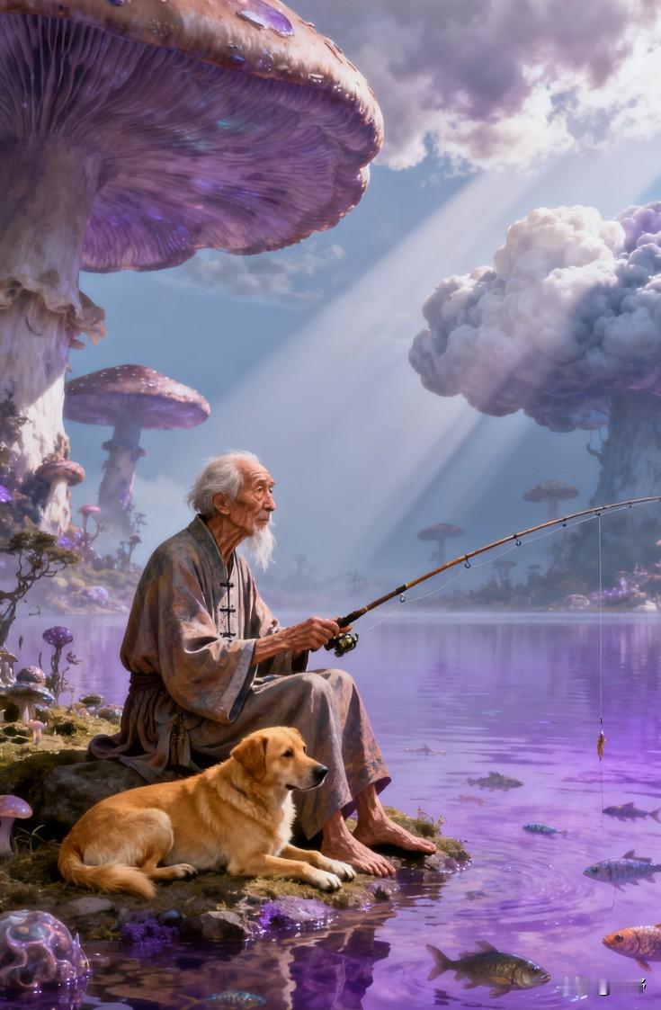 老陈退休第二年，儿子给他买了根名牌鱼竿。头回去钓鱼，天没亮就出门，回来时老伴问：