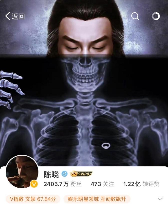 陈晓更换了11年的微博背景图把当年和陈妍希的定情图换成了大生意人剧照，这么多年