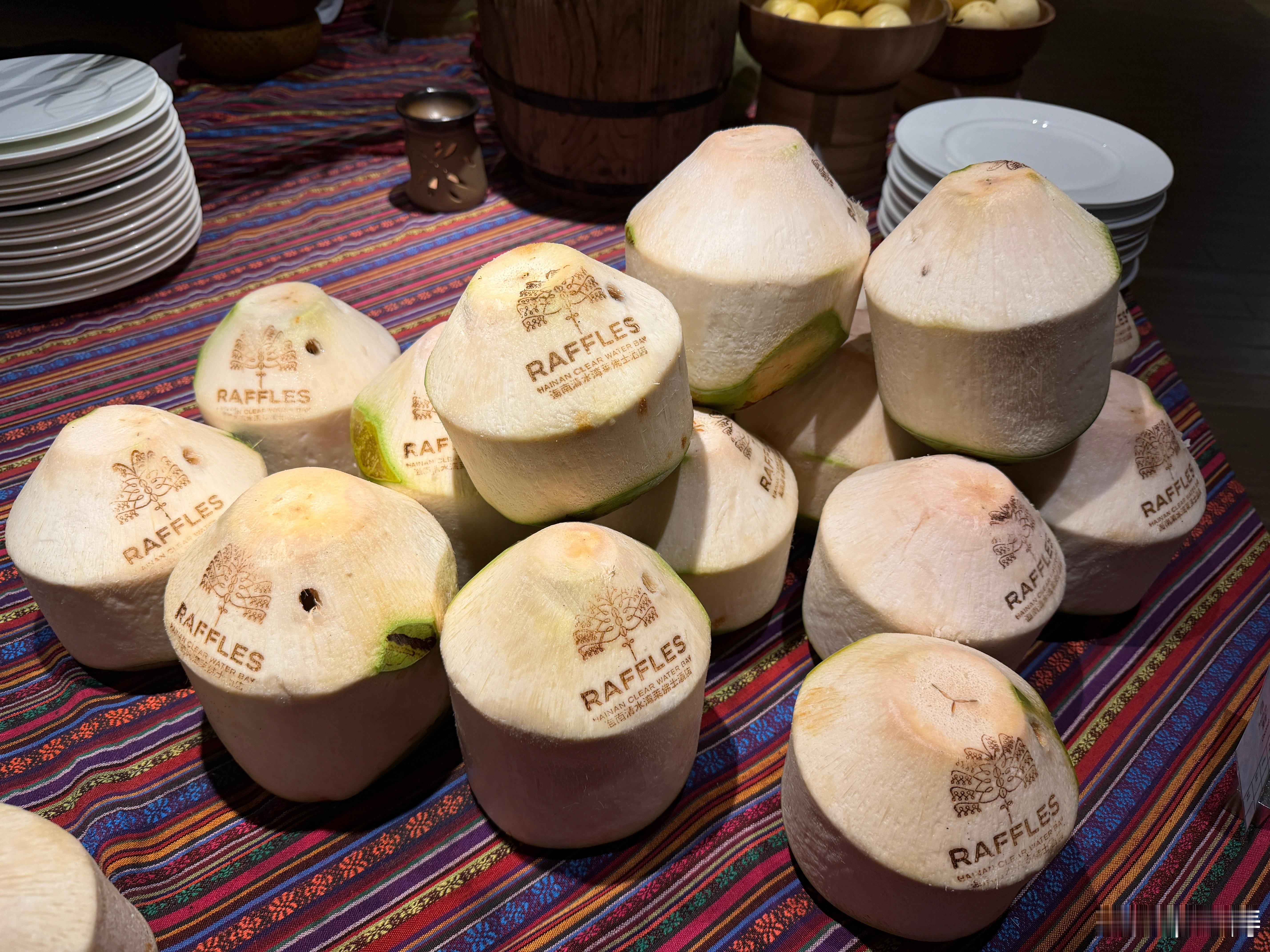 来参加小鹏X9试驾，晚上酒店自助餐可以实现椰子，榴莲自由。​​​