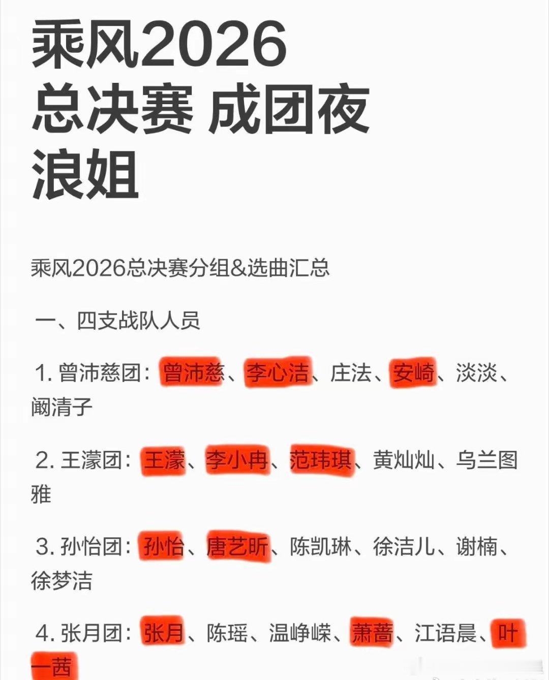 乘风2026总决赛成团夜乘风2026成团预测！感觉大差不差你的预测是什么乘风破