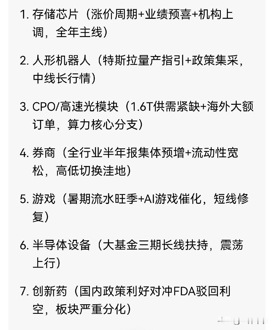 周末利好消息一大堆，按照强弱排序，7大板块。三年持有的基金，在这里面挑就行了