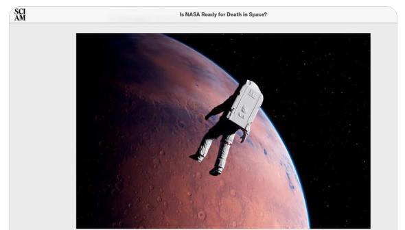 NASA紧急预案曝光：若宇航员在太空死亡，遗体将如何穿越星际归来？