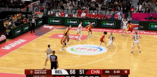 比利时女篮确实是世界强队，这个传输速率实在太快了，传球又准又稳，中国女篮防守都被