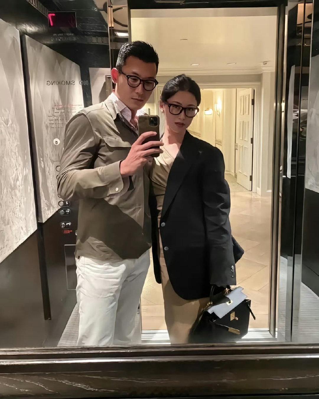 朱珠和老公标准的女人和男人好般配​