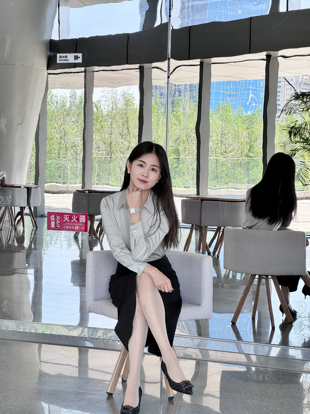 夏天 温柔气质穿搭💚🖤 | 97年大专老师OOTD
