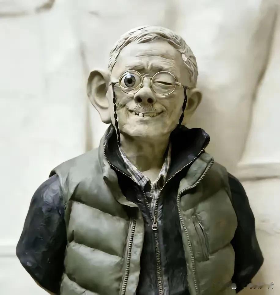 不出意外的话，田教授和这个雕塑又要在这几天火出圈了！真的不知道，田教授本人