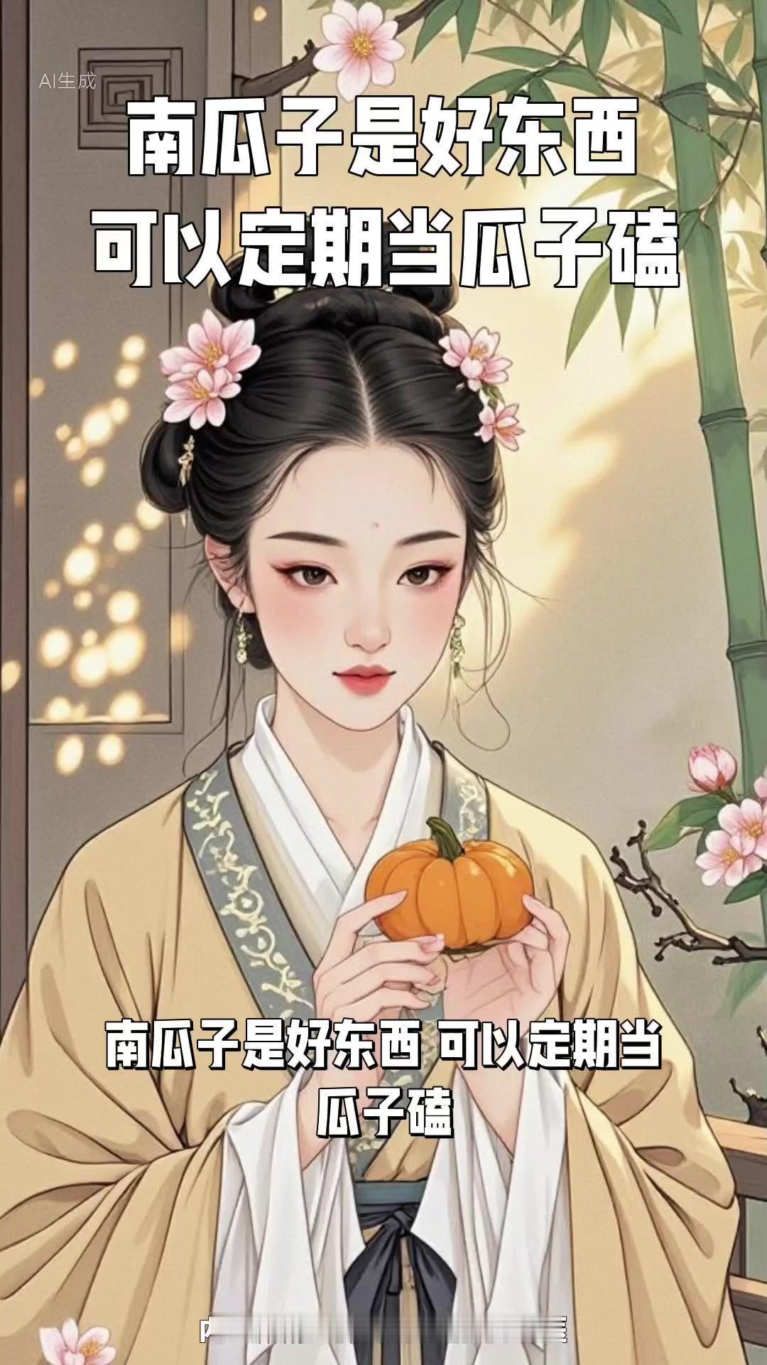 🎃南瓜籽是好东西，可以定期当瓜子嗑，南瓜里的种子，自然晾晒干后当作瓜子磕。?