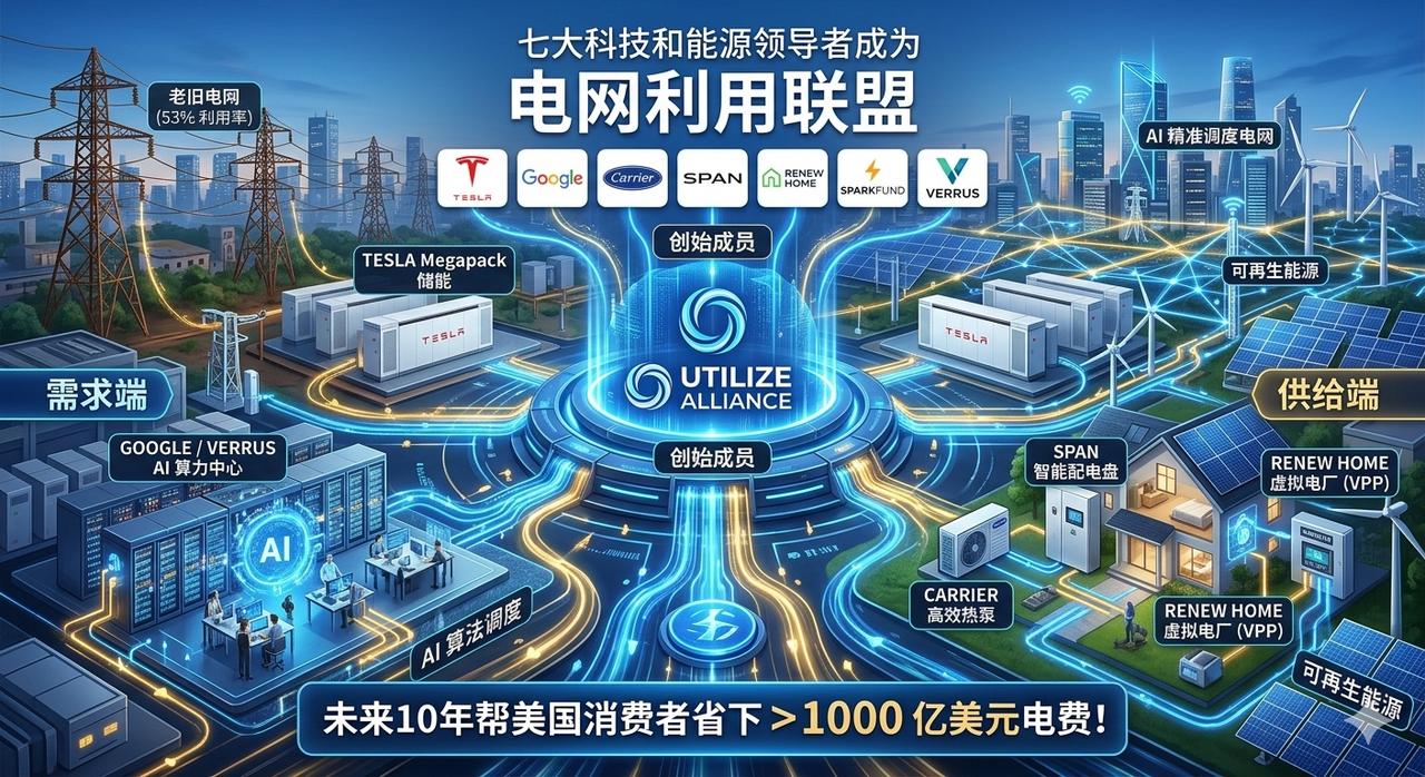 科技巨头们已经意识到：算力的尽头不是算法，而是电力。各国缺电，于是特斯拉跟