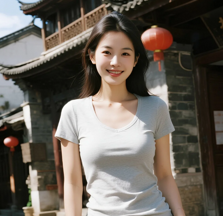 她的微笑，是大理古街最温柔的“邀请函”