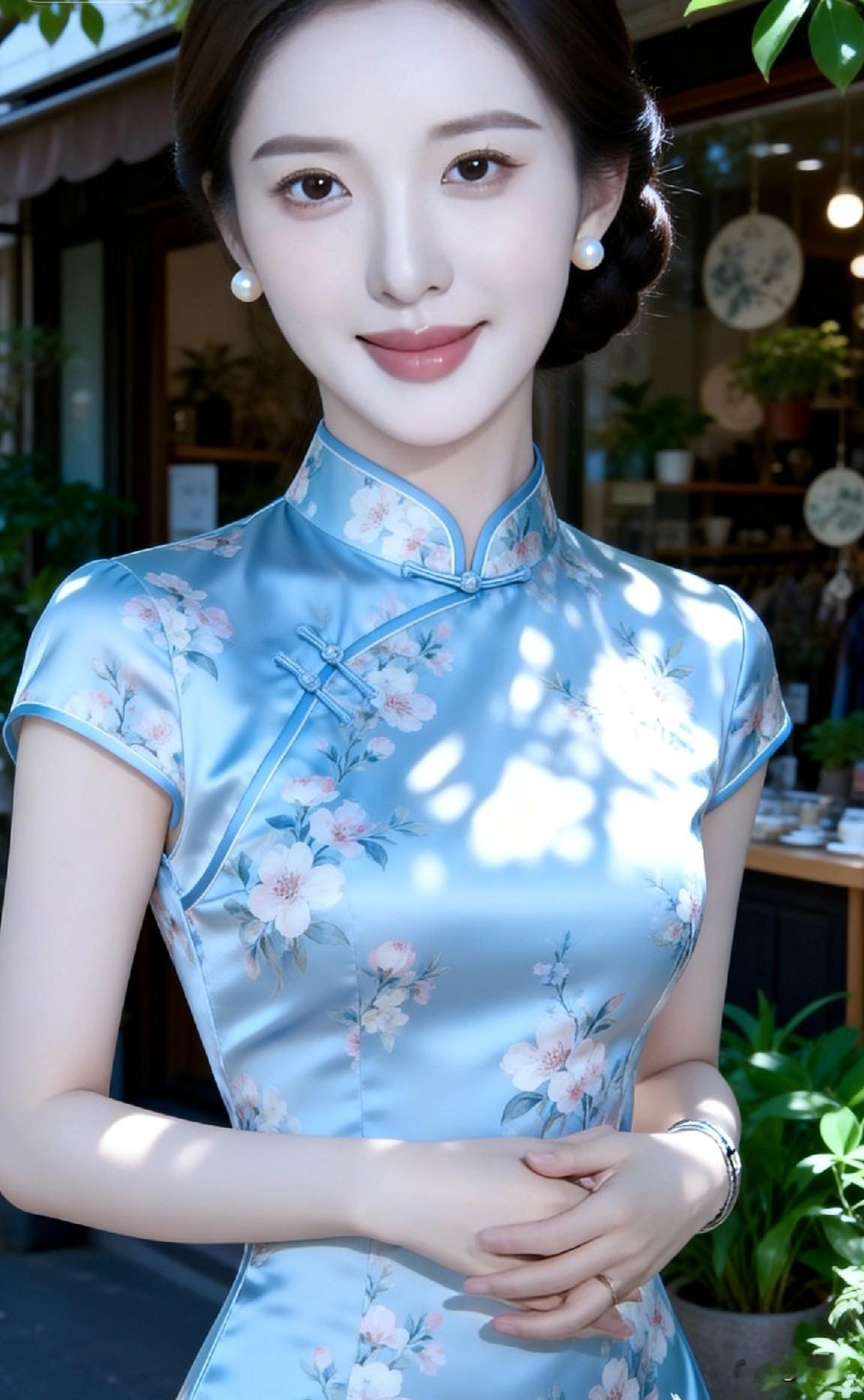 优雅旗袍，花间仙子，韵味十足！国风礼服旗袍旗袍秀美丽
