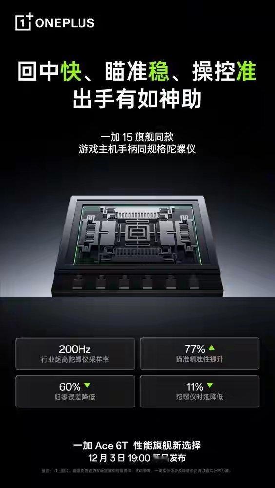 【一加总裁：一加Ace6T有“核弹级”配置旗舰同款陀螺仪】一加手机中国区总裁